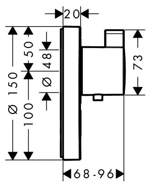 Смеситель для душа hansgrohe ShowerSelect S 15742000