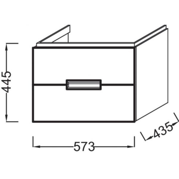Тумба под раковину 55 см Jacob Delafon Reve EB1134-G95 зелёный