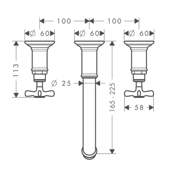 Смеситель для раковины Axor Montreux 16532820 шлифованный никель