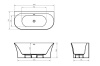 Акриловая ванна BelBagno 155x70 BB711-1550-700