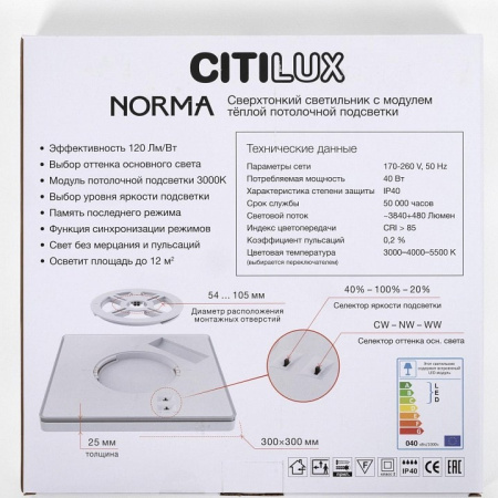 Накладной светильник Citilux Norma CL748K301