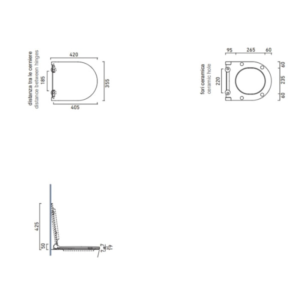Крышка-сиденье для унитаза Catalano Zero 0151200001
