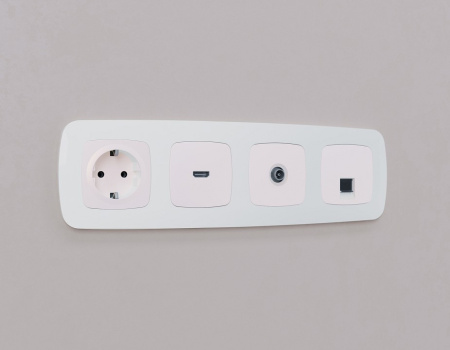 Накладка для ТВ-розетки Ambrella Volt Quant OP2130