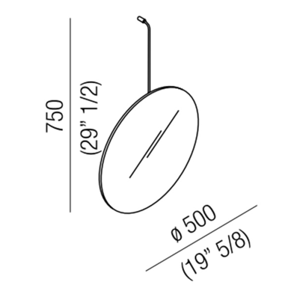 Зеркало Agape Bucatini 50x75 ABUC0178EBEB черный