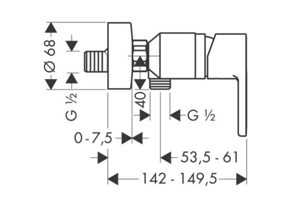 Смеситель для душа hansgrohe Metropol S 14661000