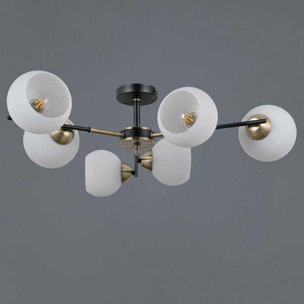 Люстра на штанге ILLUMICO LIBRA IL0469-6CSQ-24 BK AB LIBRA