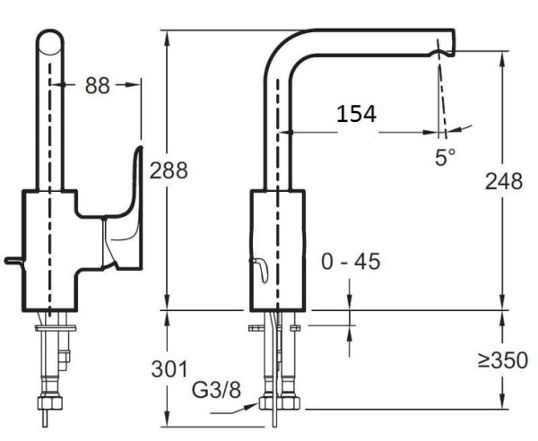 Смеситель для раковины Jacob Delafon ALEO E72278-CP