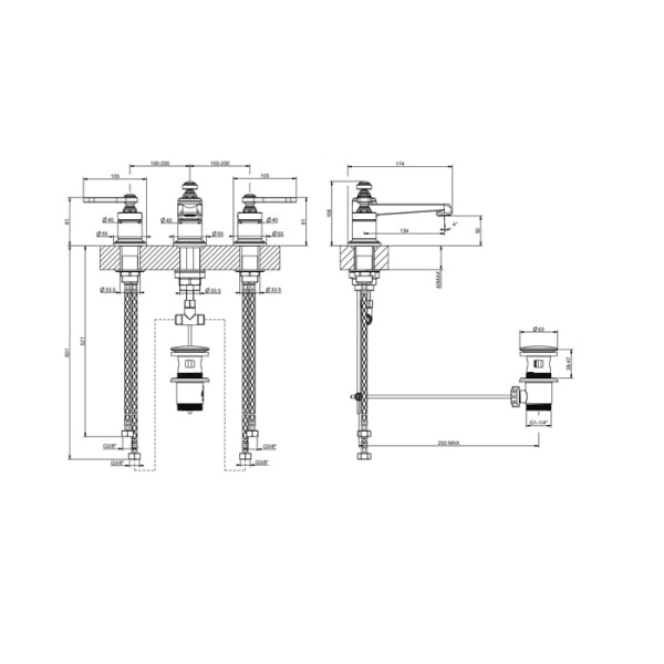 Смеситель для раковины Gessi Venti 20 65011#031