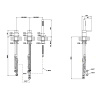 Смеситель для ванны Gessi 316 54043#239 нержавейка