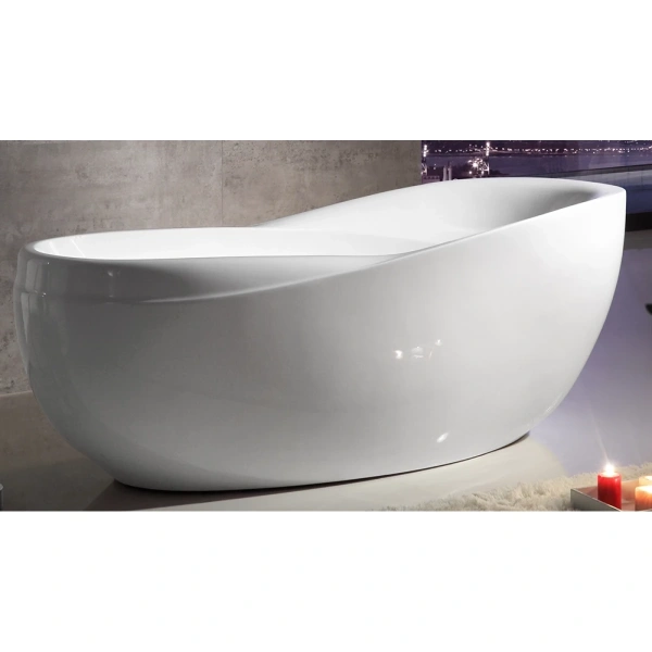 Акриловая ванна Abber AB9232 180x85,5 см, отдельностоящая, белый