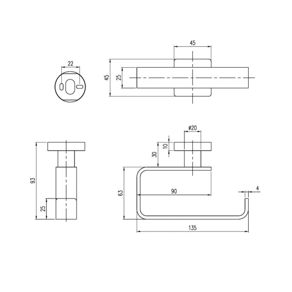 Держатель для туалетной бумаги Villeroy&Boch Elements – Striking 13,5 TVA15201400076 золото