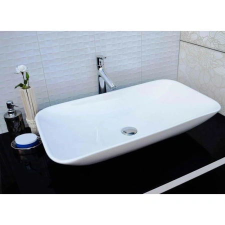 Раковина-чаша CeramaLux 9122 70,5x39 см, накладная, белый