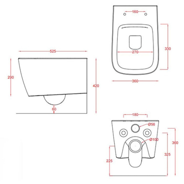 Подвесной унитаз Artceram A16 ASV003 01 00 безободковый белый глянцевый