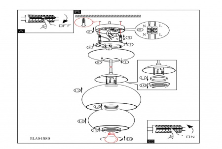 Подвесной светильник Eglo Rocamar 94589