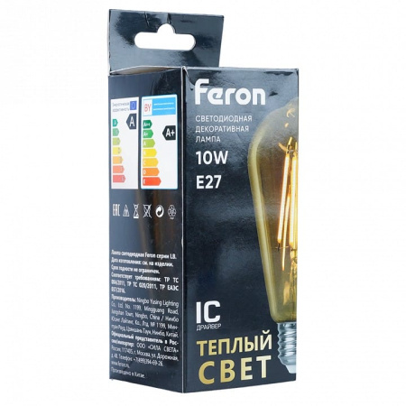 Лампа светодиодная Feron  E27 10Вт 2700K 52165
