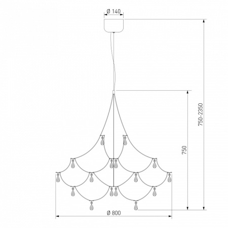 Подвесная люстра Bogate's Adit 90400 LED