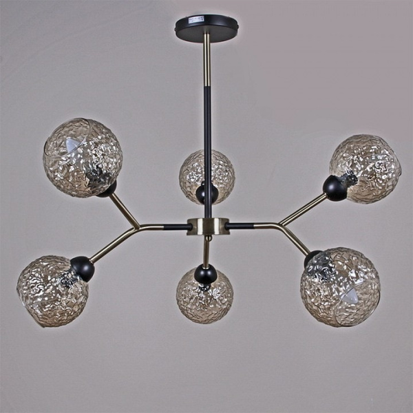 Люстра на штанге ILLUMICO IL0268-6PSQ-79 BK AB