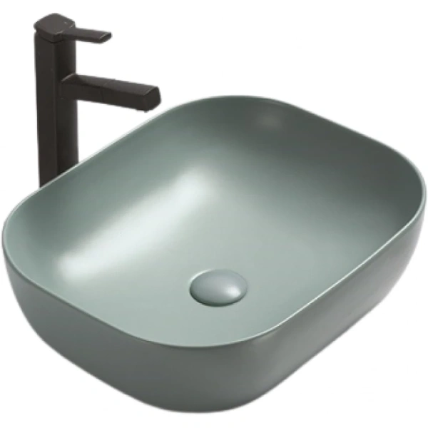 Раковина-чаша CeramaLux 78104MLG-6 50,5x40,5 см, накладная, бирюзовый матовый