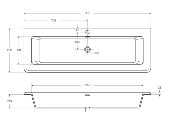 Раковина Cezares 141 50265 белая матовая