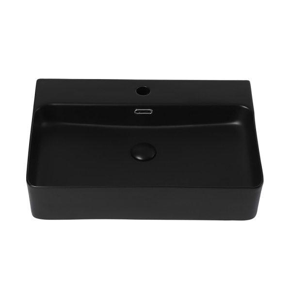 Раковина накладная Abber Rechteck 61 AC2201MB черная матовая