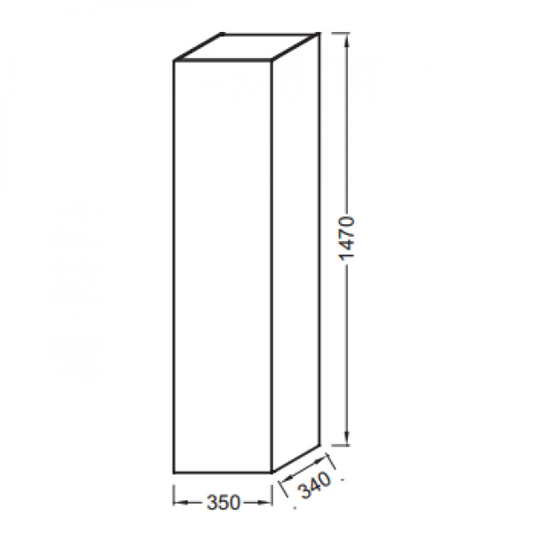 Шкаф-пенал Jacob Delafon Soprano EB984-M43 матовый аквамарин