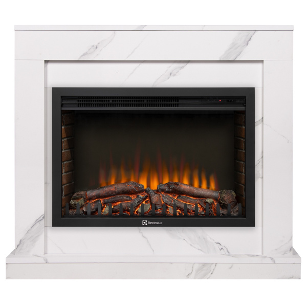 Портал Firelight Simple 25 белый мрамор