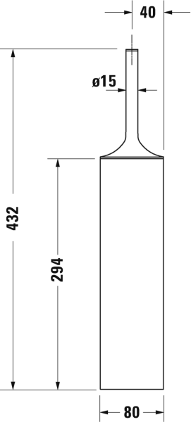 Ерш напольный Duravit Starck T 0099454600 черный матовый