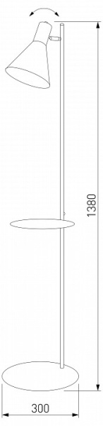 Торшер с полкой TK Lighting Jump 5864 Jump