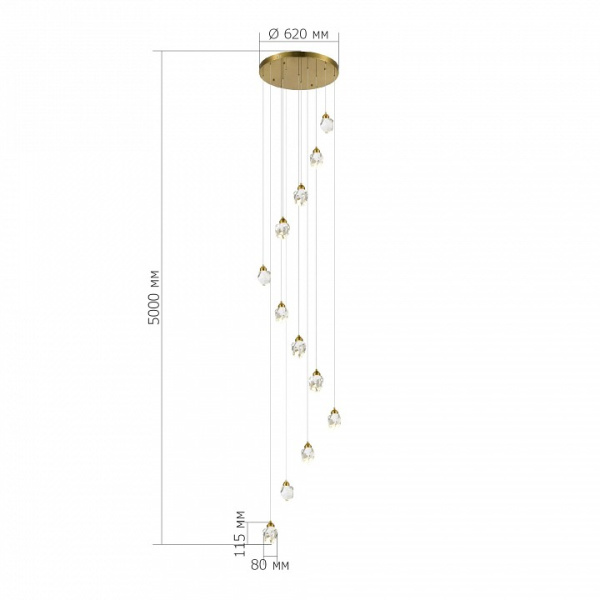 Подвесная люстра ST-Luce Cascato SL6114.203.12