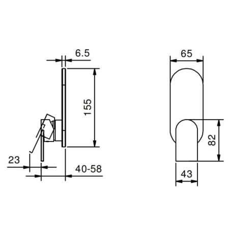 Смеситель для душа Fantini Mare 51 02 V063B