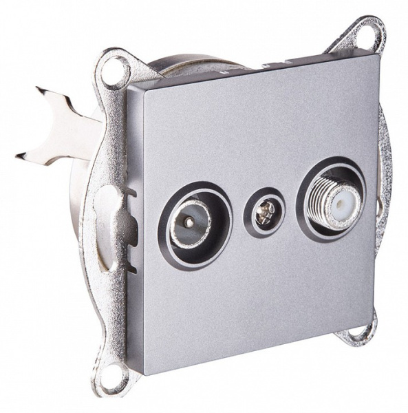 ТВ-розетка и SAT-розетка оконечная без рамки Kollinger  REA-035GY