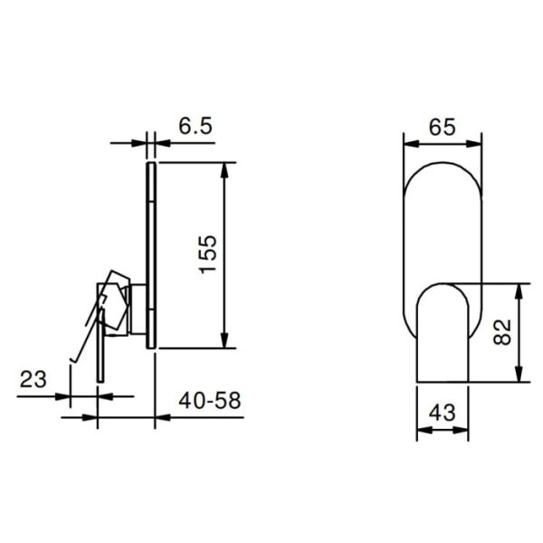 Смеситель для душа Fantini Mare 51 02 V063B