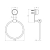 Полотенцедержатель THG Jade Dragon U5H.F01.504N золото