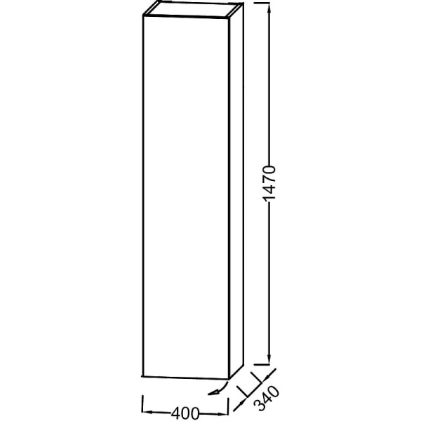 Пенал Jacob Delafon Rythmik EB1850D-E70