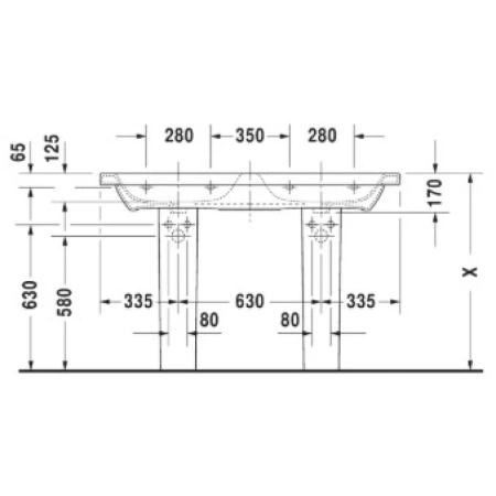 Раковина 130x48 см Duravit DuraStyle 2338130000