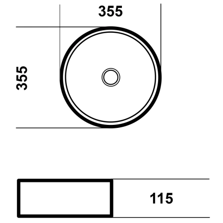 Раковина 35,5x35,5 см Grossman GR-5010GBL