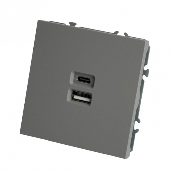 Розетка 2хUSB type A и C без рамки Stekker Эмили 49957