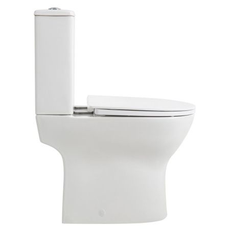 Унитаз-компакт безободковый с сиденьем BelBagno LOUNGE BB045CPR/SC