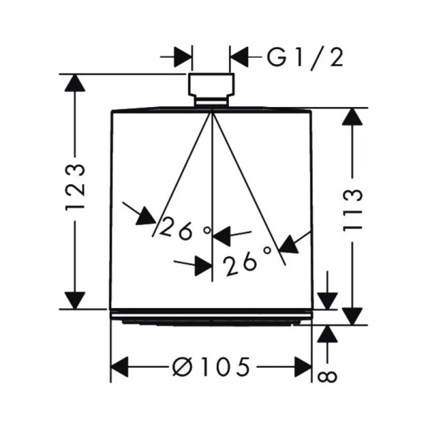 Верхний душ hansgrohe Pulsify 24130670 черный матовый