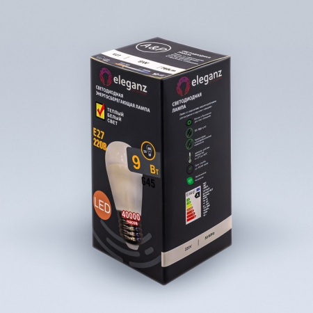 Лампа светодиодная Eleganz E27 9Вт 3000K 1404