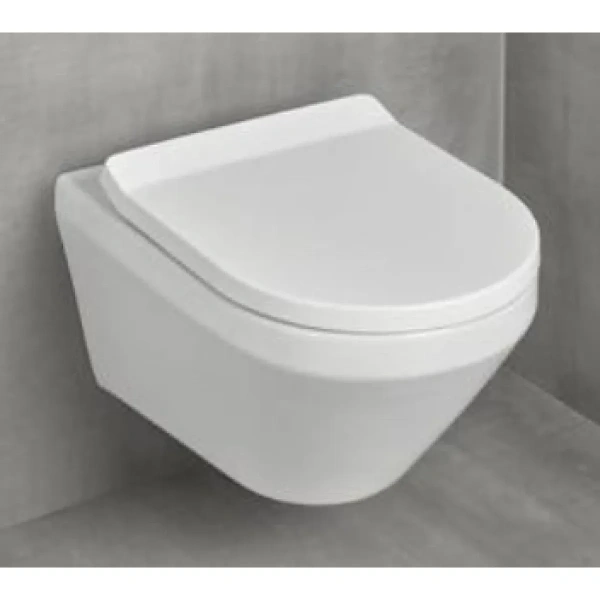 Унитаз подвесной Villeroy & Boch Architectura 4616CB01 безободковый, торнадо, с сиденьем микролифт, альпийский белый