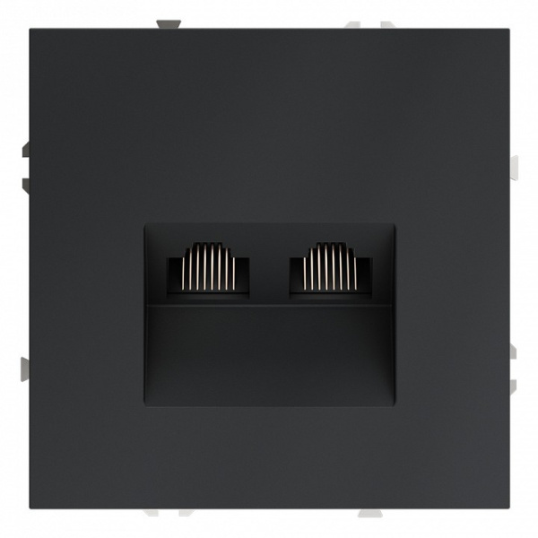 Розетка двойная Ethernet RJ-45 без рамки Voltum S70 VLS060207