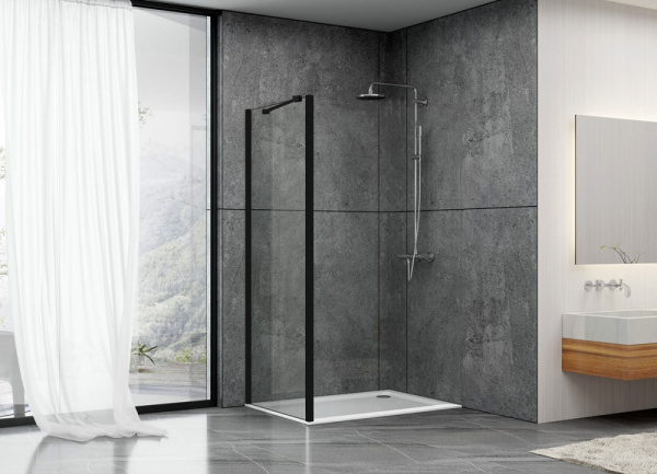 Душевая перегородка Abber Schwarzer Diamant 100 AG100BS черный