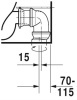 Чаша напольного унитаза Duravit P3 Comforts 2167090000 безободковый