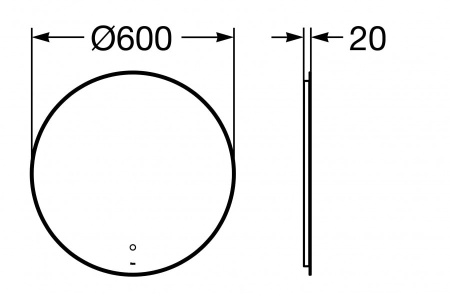 Зеркало Roca Luna 60 ZRU9307557