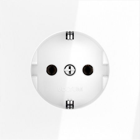 Розетка с заземлением, без рамки Voltum S70 VLS040101