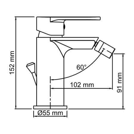 Смеситель для биде WasserKRAFT Mindel 8500 8506 белый