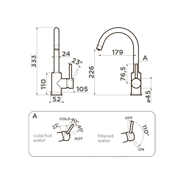 Смеситель для кухни Omoikiri Shinagawa 4994338