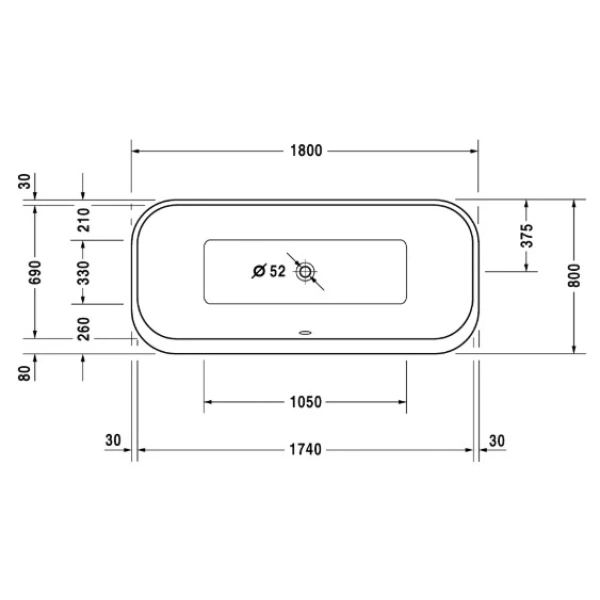 Акриловая ванна 180x80 см Duravit Happy D.2 700320000000000