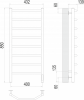 Полотенцесушитель электрический Terminus Виктория П8 400х850 4670078531209